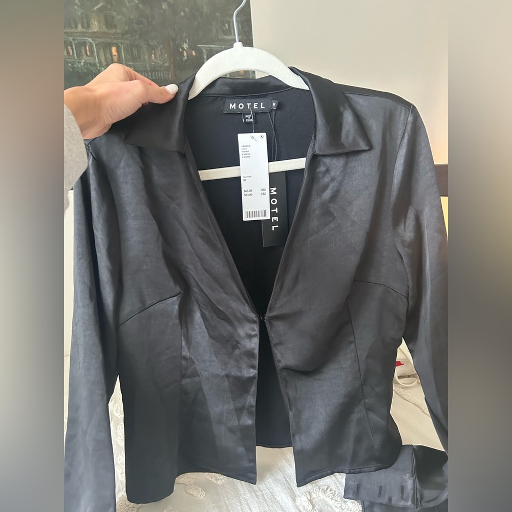 Black Satin Blouse / Urban Outfitters
